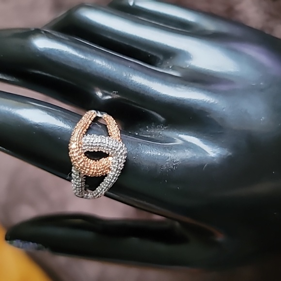 925 Two-tone Ring - Picture 1 of 5